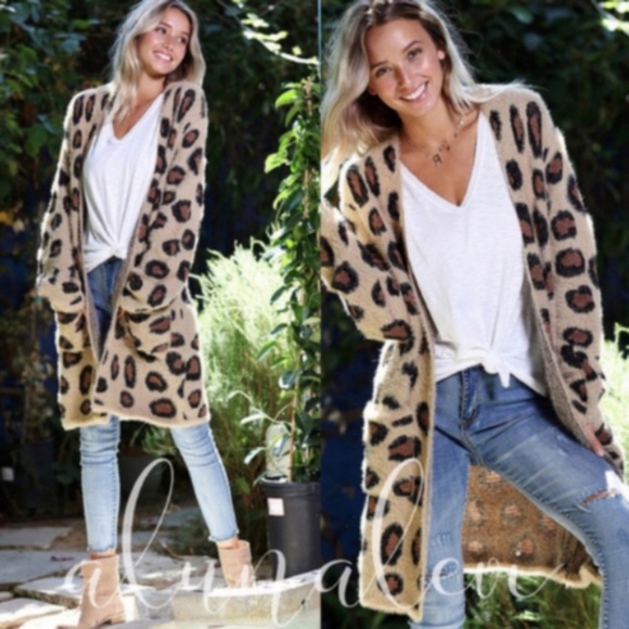 Bellanblue Sweaters - WINONA Leopard Print Softest Open Cardigan